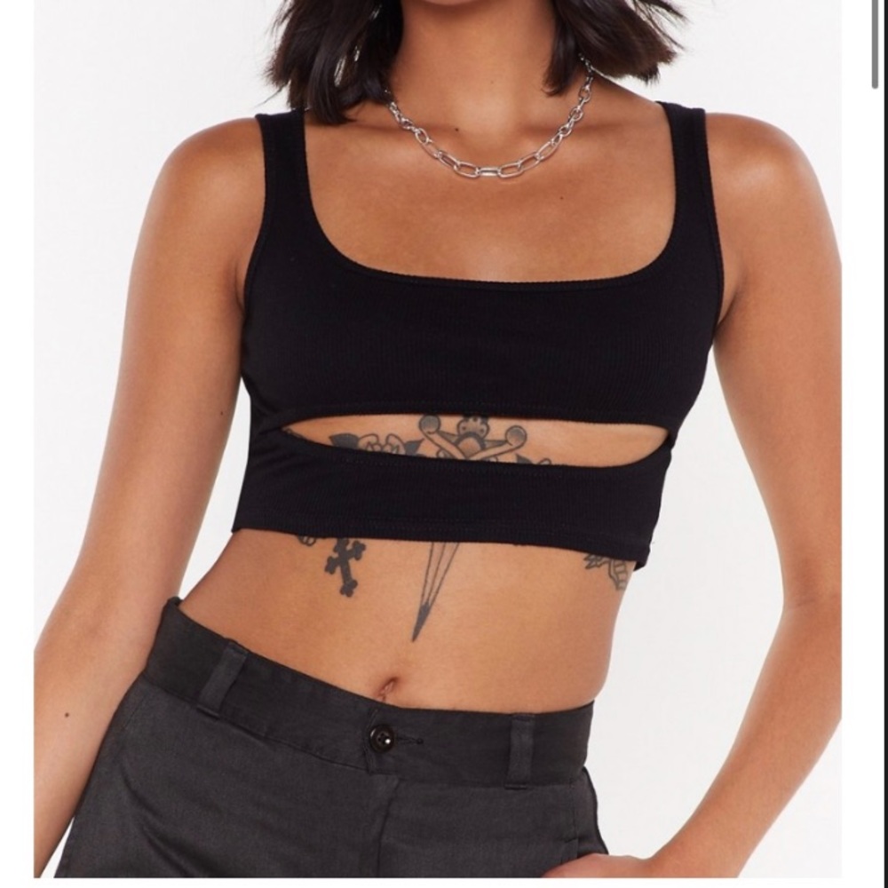 Black cutout tank
